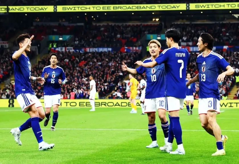 Pertandingan persahabatan Timnas Jepang melawan Inggris 