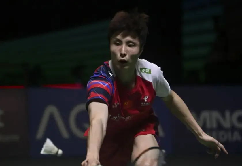 Pebulu tangkis tunggal putra China Shi Yu Qi 