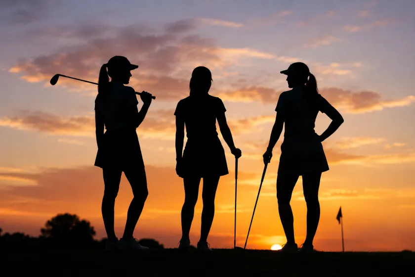 Ilustrasi golfer.