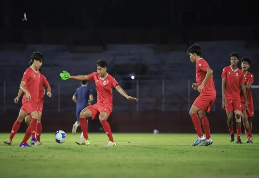 Sesi latihan skuad Indonesia U-17
