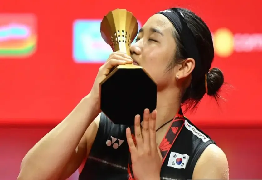 Pebulu tangkis tunggal putri Korea Selatan An Se Young.