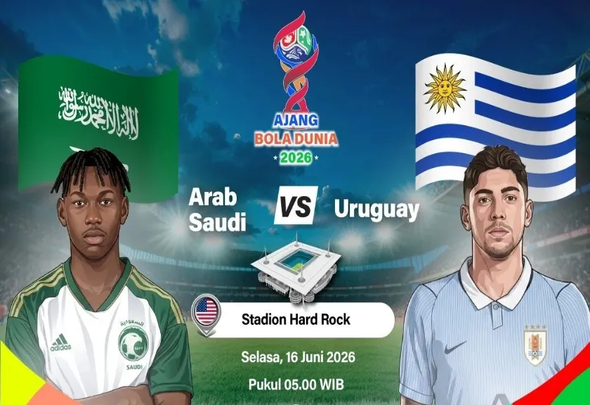 Pertandingan Grup H Piala Dunia 2026 Arab Saudi melawan Uruguay