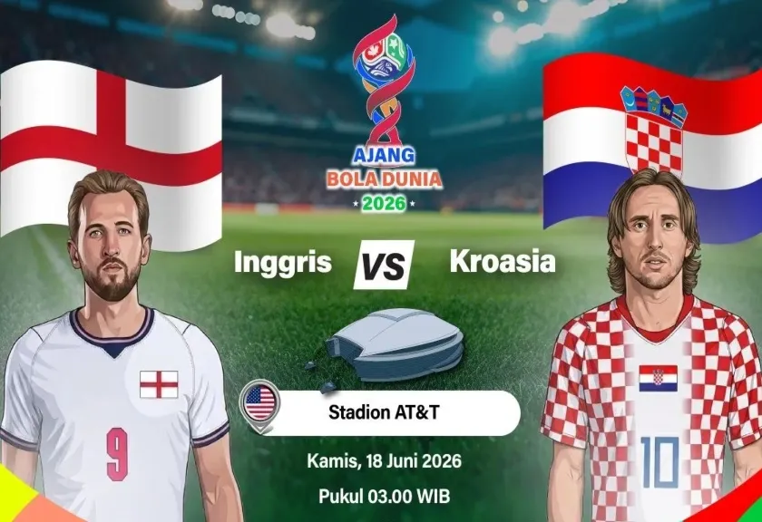 Pertandingan Inggris melawan Kroasia