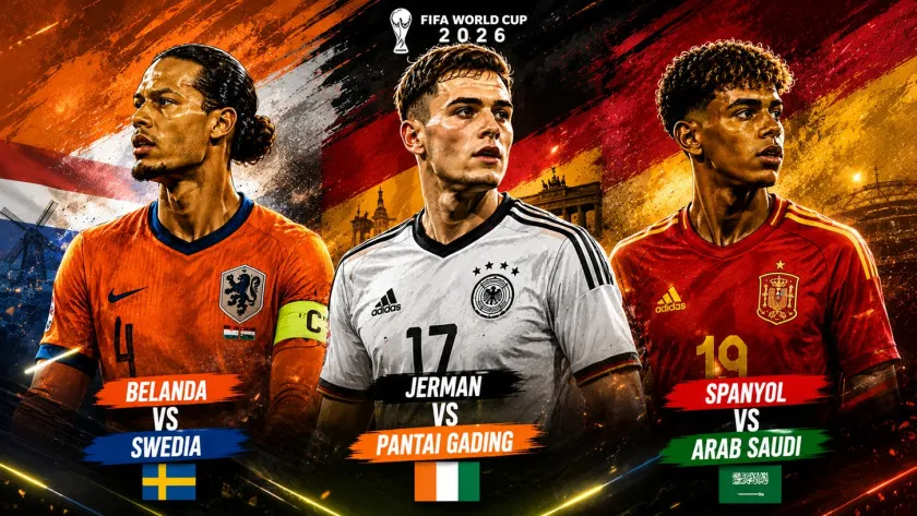 Belanda dan Spanyol Diburu Kemenangan, Jerman Waspada pada Kejutan Pantai Gading