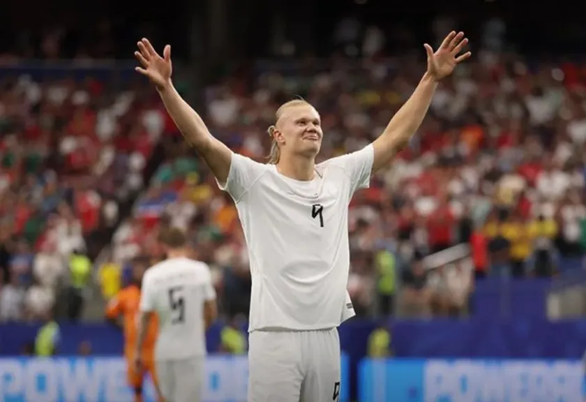 Pemain timnas Norwegia Erling Haaland 