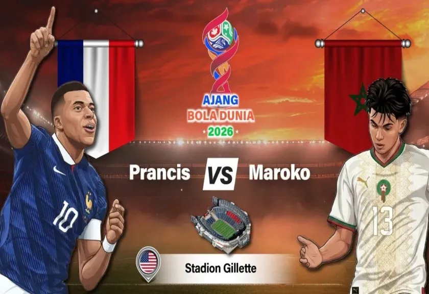 Ilustrasi - Pertandingan Prancis vs Maroko