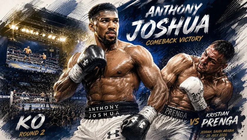 Anthony Joshua Bangkit dari Dua Knockdown