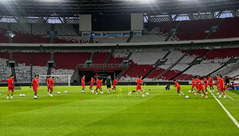 Latihan Timnas Indonesia jelang duel melawan Vietnam 2026