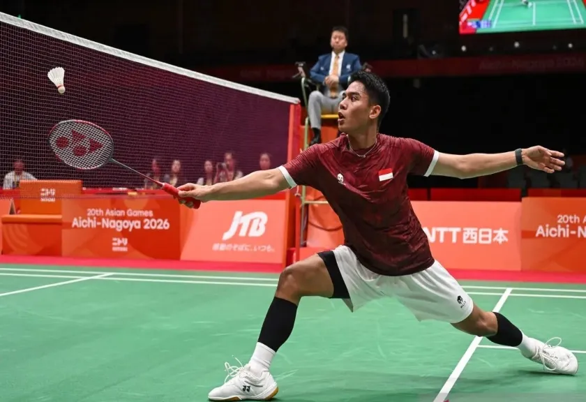Pebulu tangkis tunggal putra Indonesia Moh. Zaki Ubaidillah 