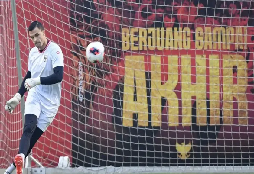 Penjaga gawang Tim Nasional Indonesia Emil Audero.