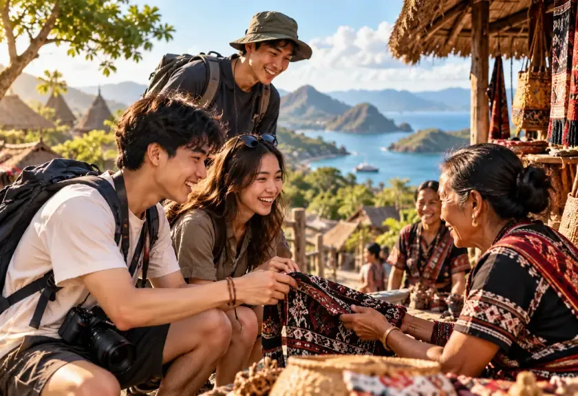 Ilustrasi traveling ala gen z.