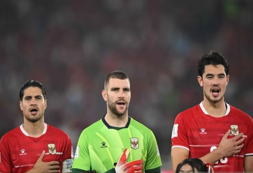 Pemain Timnas Indonesia Kevin Diks, Maarten Paes dan Elkan Baggott