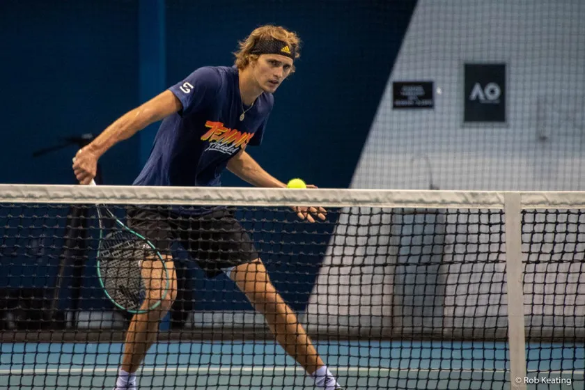 dok. Alexander Zverev berlatih di Australian Open di Melbourne, Australia