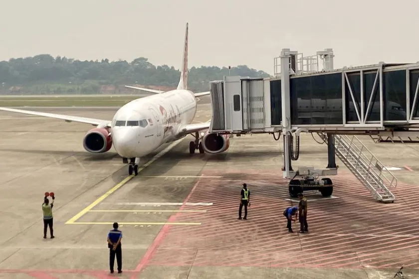 Pesawat perdana Batik Air Malaysia rute Penang–Batam tiba di Bandara Hang Nadim