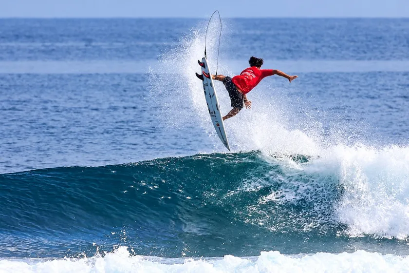 I Made Pajar Ariyana berlaga di Manokwari Pro WSL QS2000, Papua Barat