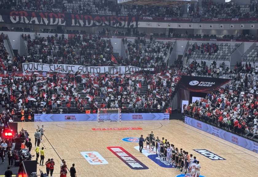 Penonton futsal Indonesia vs Australia.