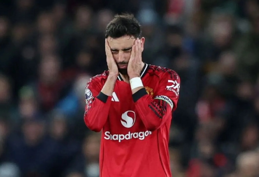 Gelandang Manchester United Bruno Fernandes 